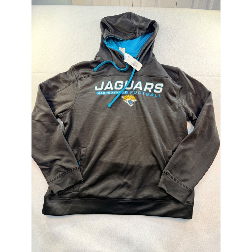 Jacksonville Jaguars NFL Hoodie Men XL Black Teal Pullover NWT Team Apparel